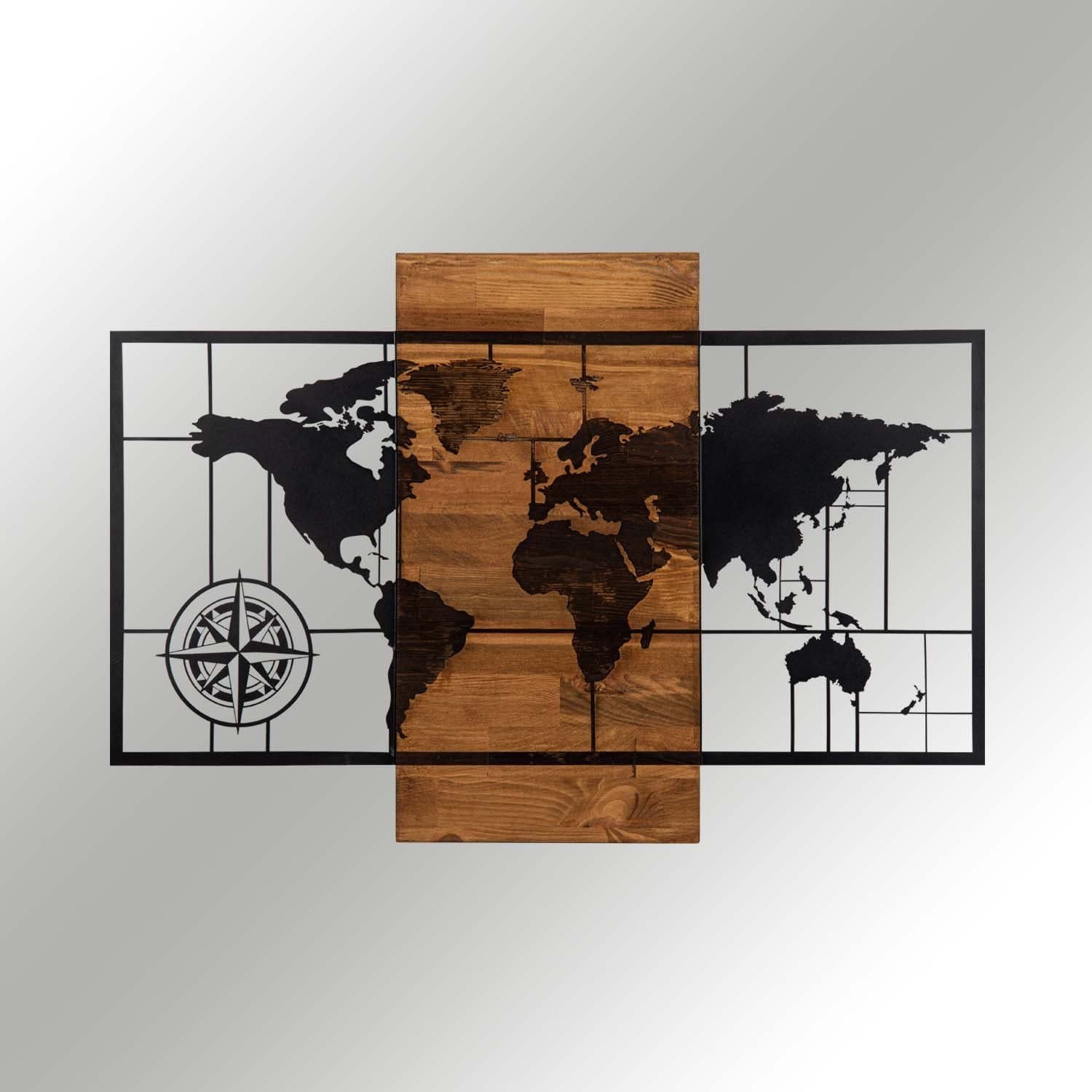 Wallity Wanddekoobjekt Metall-Holz-Kombination Dekoratives Wanddesign - Bild 2