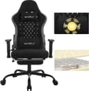 Woltu Gaming-Stuhl Schwarz Grau Ergonomisch mit Massagefunktion Bild 2