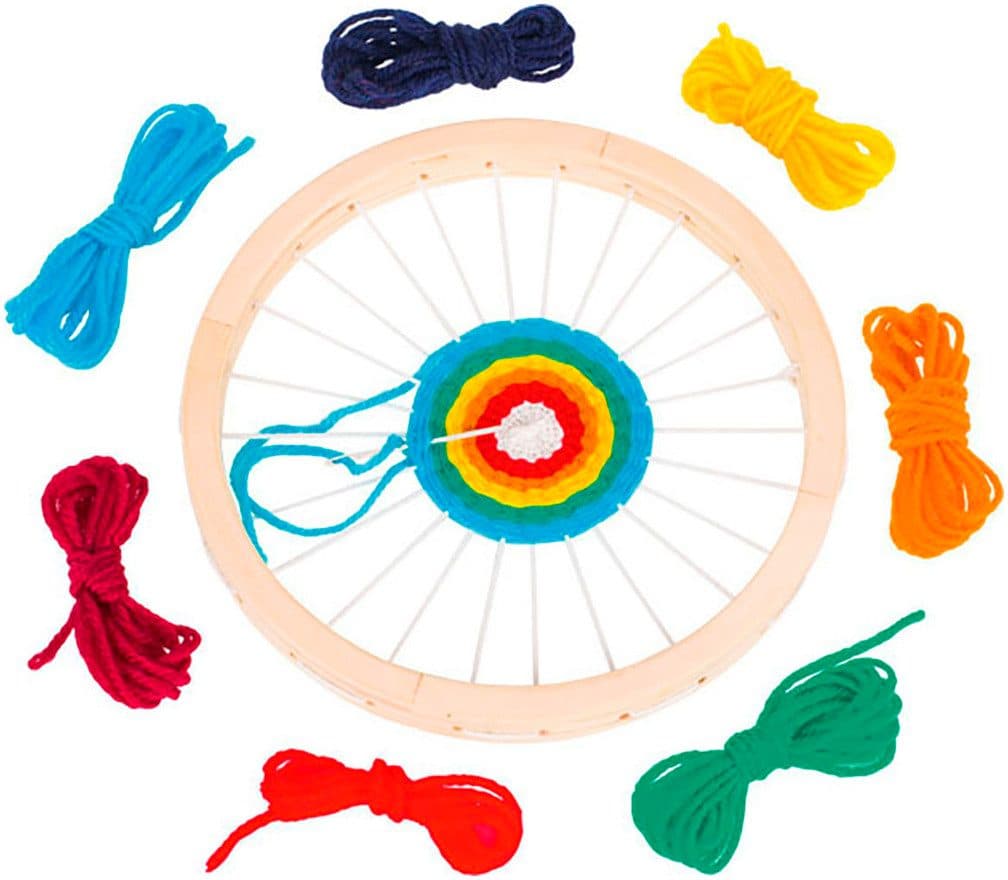 Goki Kreativset Webrahmen rund 18 cm Holz