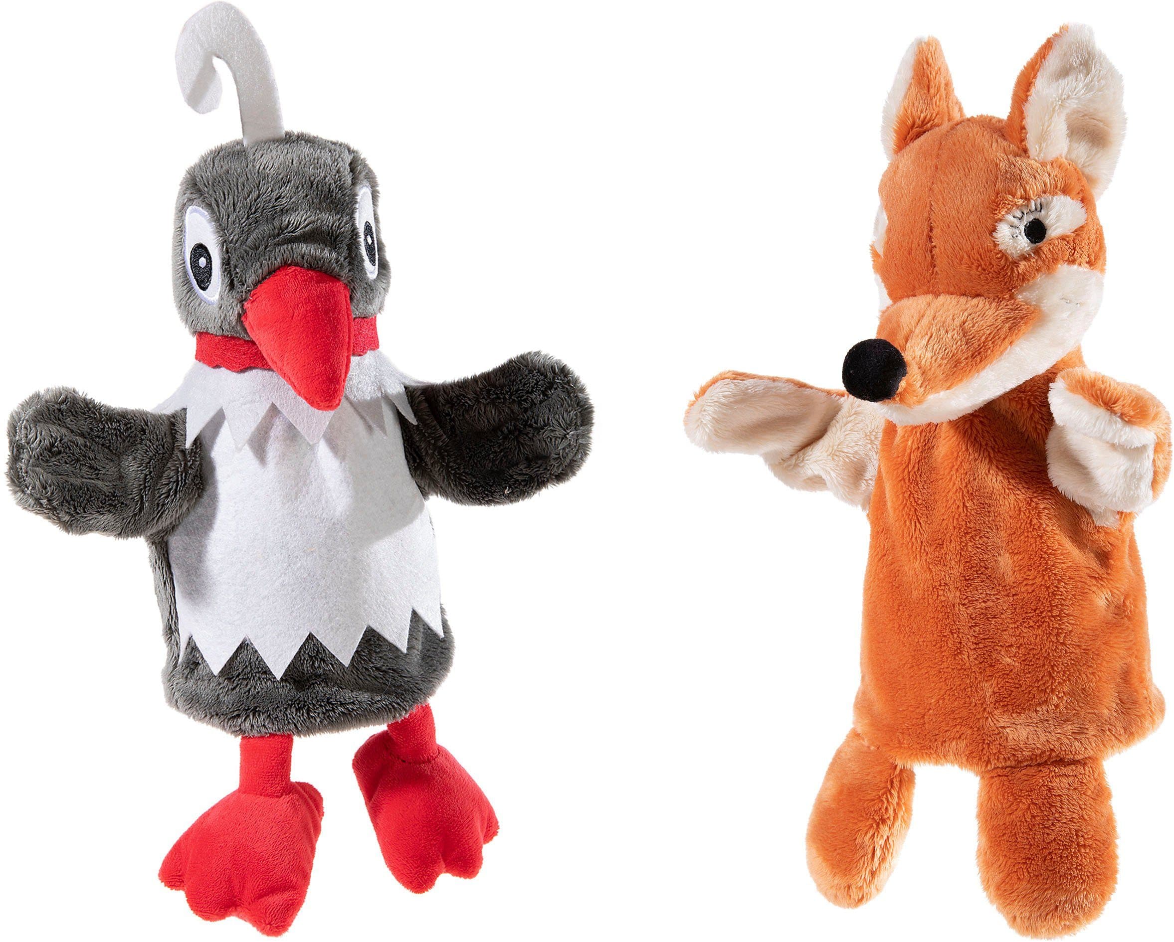 Heunec Handpuppe Sandmann-Set Fr. Elster & Hr. Fuchs 2-tlg. Bunt Polyester