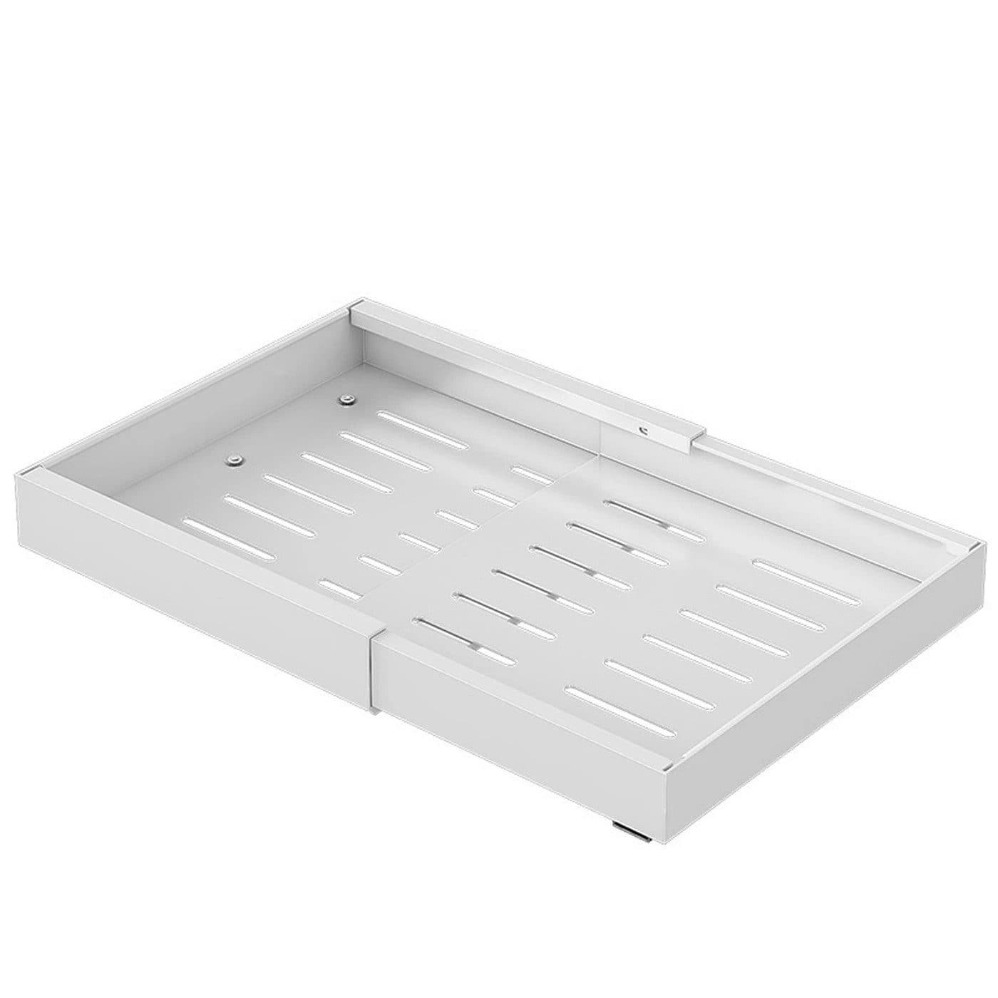 VIVREAL Küchenorganizer-Set Ausziehbar Weiß Edelstahl