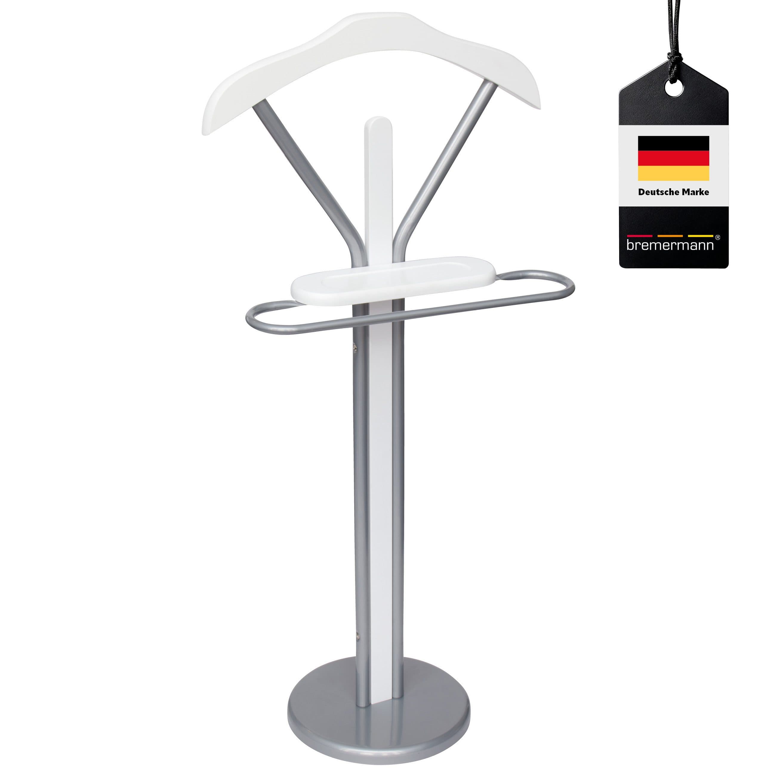 bremermann Kleiderbutler Herrendiener Garderobe Silbergrau Weiß - Bild 2