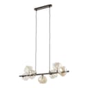 Licht-Erlebnisse Pendelleuchte UMERA Rauchglas Metall G9 Braun Cognac Modern Bild 2