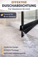 Euroshowers Duschdichtung 2er Set Schwarz 100 cm für 6 mm Glas Bild 2