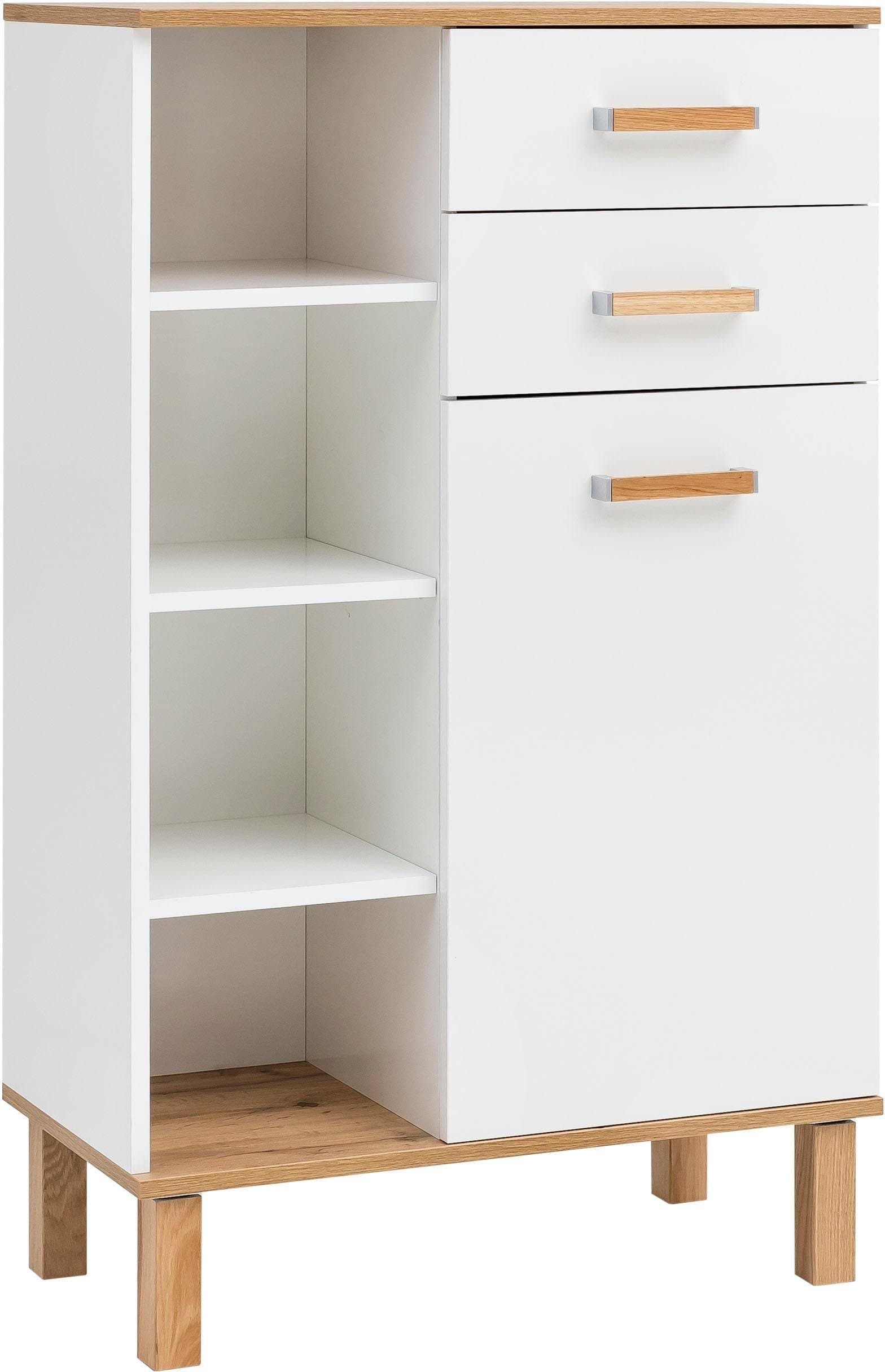 Schildmeyer Kommode Padua Weiß Hochglanz Eichefarbene Füße - Bild 2