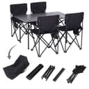 MCW Sitzgruppe MCW-Q39 5-tlg. Schwarz Klappstühle mit Tisch Bild 2