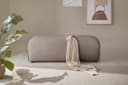 LeGer Home Polsterhocker PIARA hellbraun Strukturstoff Bild 2