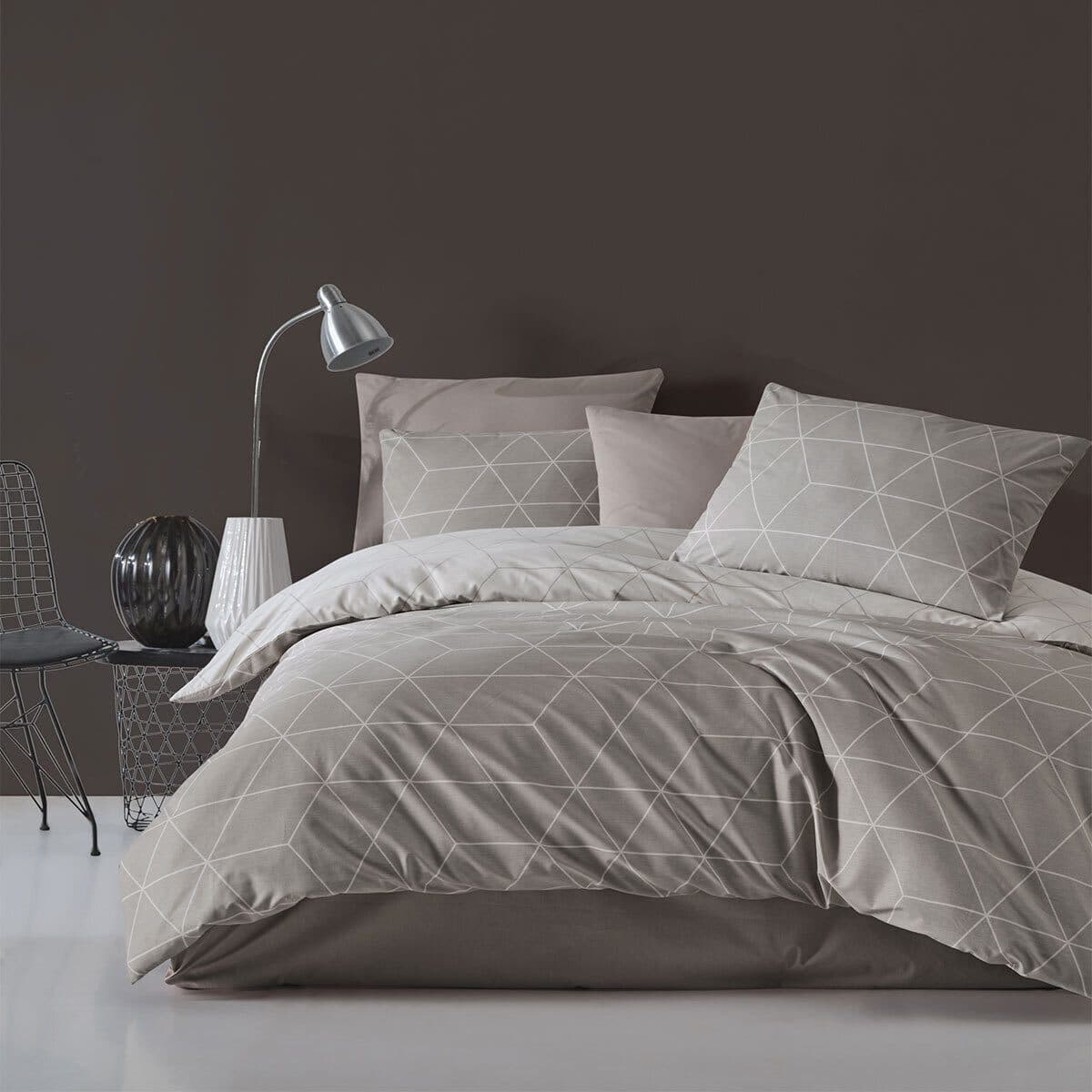 TRAUMSCHLAF Bettwäsche West 2-teilig Renforce Baumwolle Beige - Bild 2