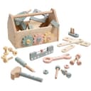 howa Spielwerkzeugkoffer 45-tlg. Hartholz Kinderwerkzeugkasten Bunt Bild 2