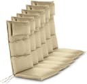 Aspero Hochlehnerauflage 6-tlg. Beige Wasserdicht mit Kopfkissen Bild 2
