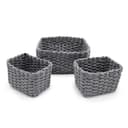 Spetebo Aufbewahrungskorb 3er Set Grau Papier-Rattan Bild 2