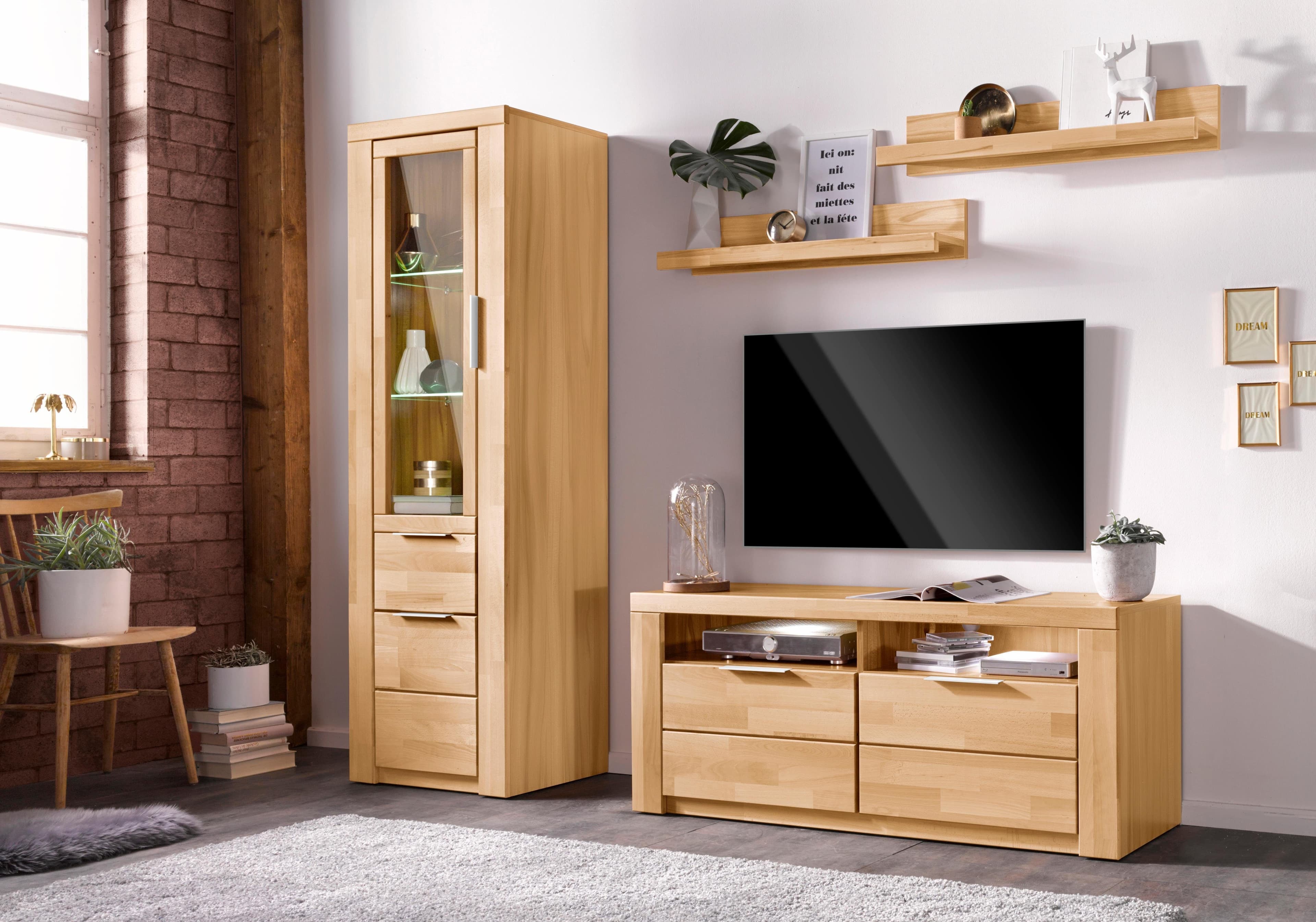 OTTO HOME Wohnwand Zara Beige Kernbuche Teilmassiv FSC - Bild 2