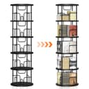 XERSEK Bücherregal 5 Ebenen Schwarz 360° Drehbar Bild 2