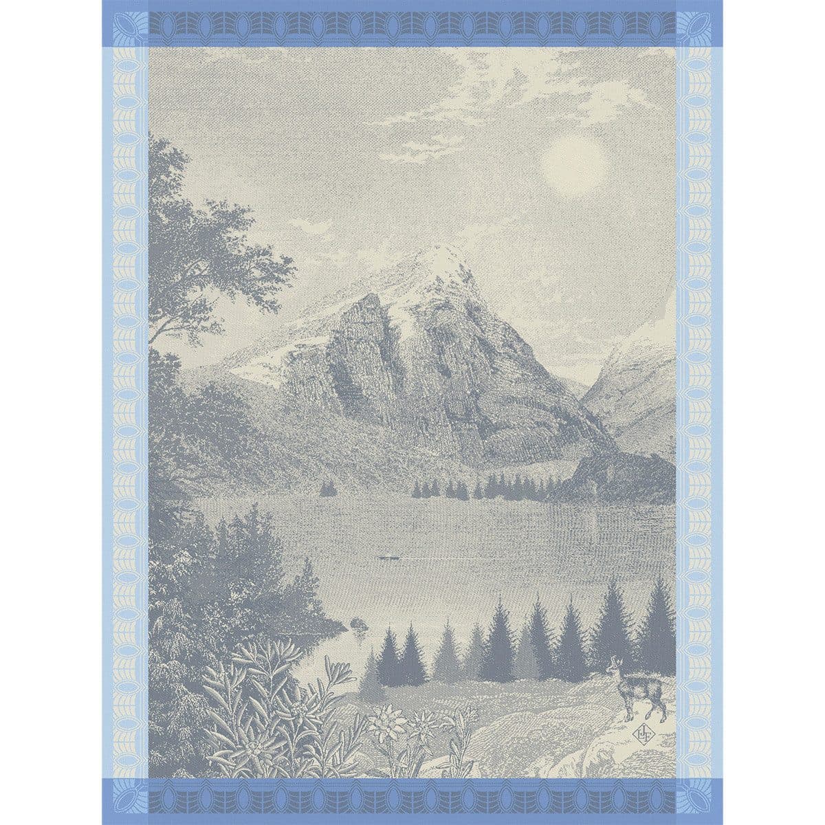 Le Jacquard Français Geschirrtuch Altitude gentiane Jacquard-Gewebe Blau