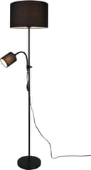 Reality Leuchten Stehlampe OWEN Schwarz Flexibler Lesearm Bild 2