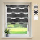 DomDeco Doppelrollo Klemmfix Wave Schwarz 65x215 cm Duo-Rolo ohne Bohren Bild 2