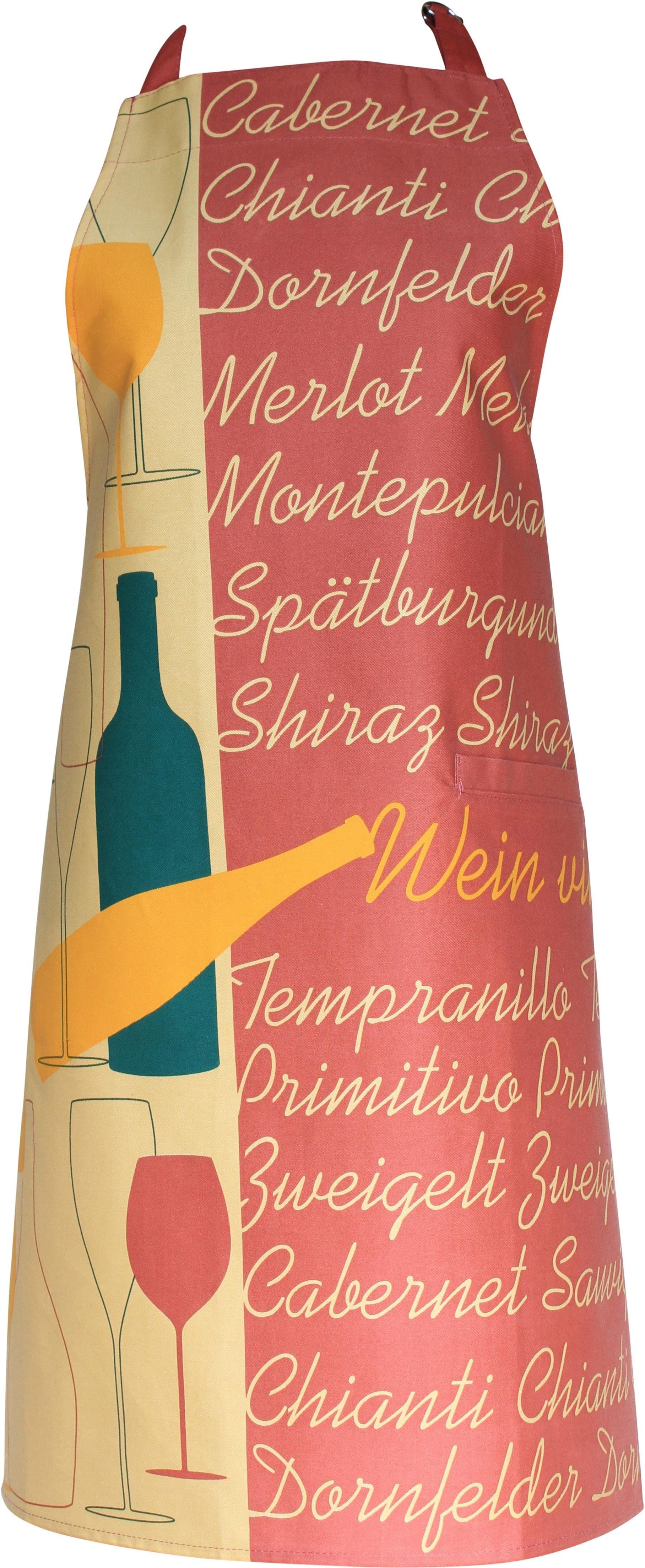 stuco Kochschürze Vino mit Weinmotiv und Innentasche - Bild 2