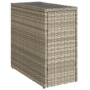 vidaXL Gartentisch Poly Rattan mit Glasplatte Grau/Schwarz Bild 2