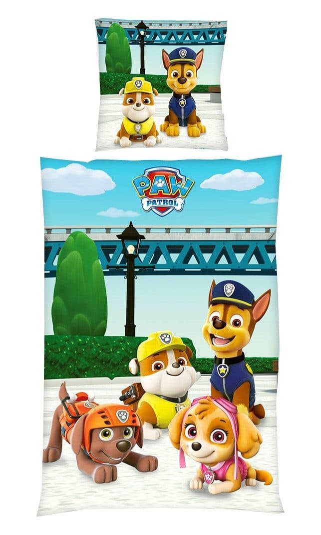 Herding Kinderbettwäsche 135x200cm Paw Patrol Hunde Polizei, Renforcé, 2 teilig, Chase, Marshall, Skye, Rubble, Zuma und Everest, mit Knopfleiste - Bild 2