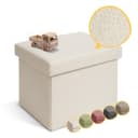 Laleni Sitztruhe Beige Boucle-Stoff mit Stauraum Bild 2