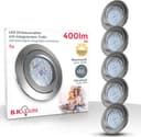 B.K.Licht LED Einbaustrahler 5er Set Schwenkbar Matt-Nickel Bild 2