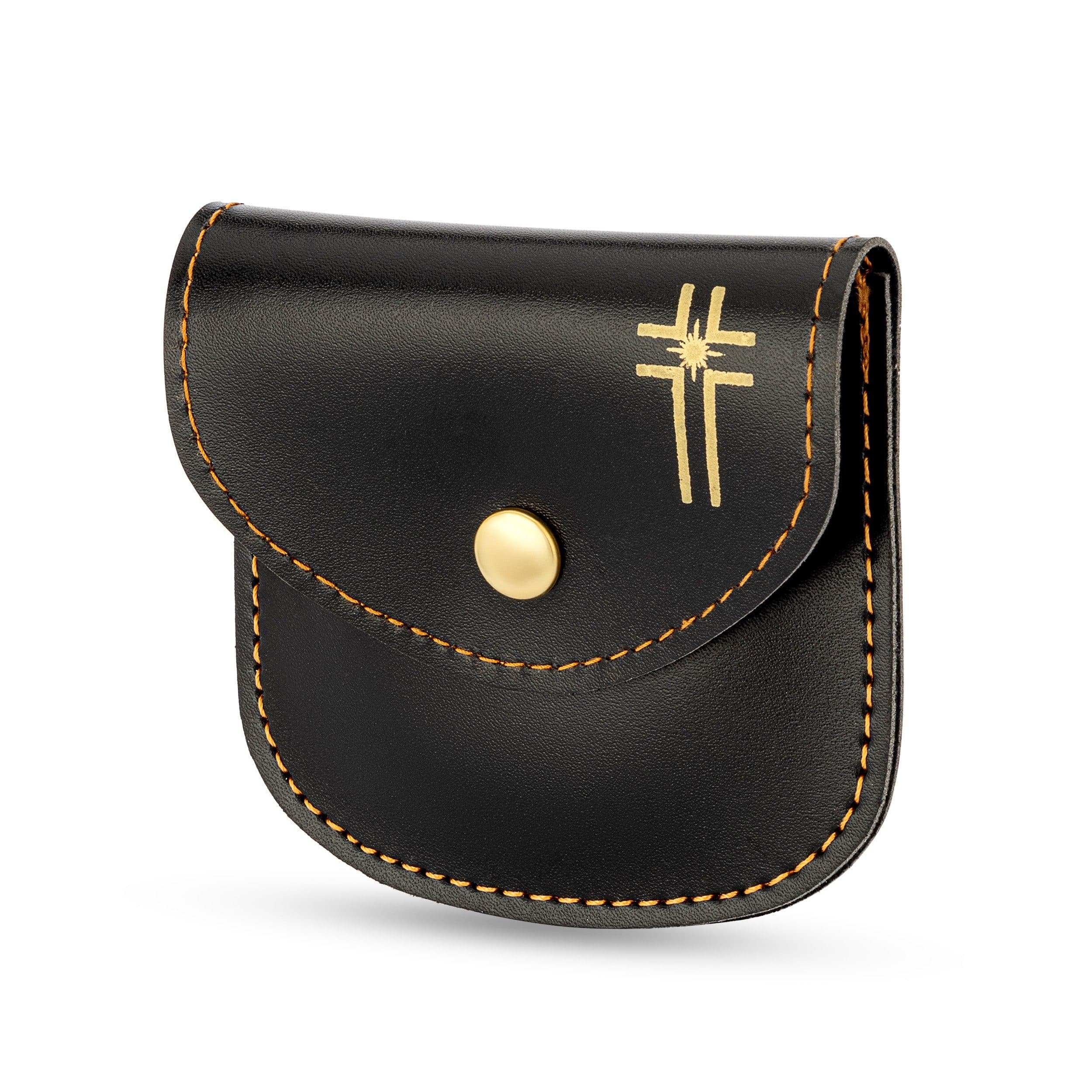 NKlaus Dekofigur Rosenkranz Etui Schwarz Kunstleder