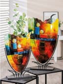 Bodenvase Classico, bunt, Glas & Metall Bild 2