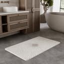 WECON HOME BASICS Jasbeer Badematte Weiß Beige Rutschfest Polyester Bild 2