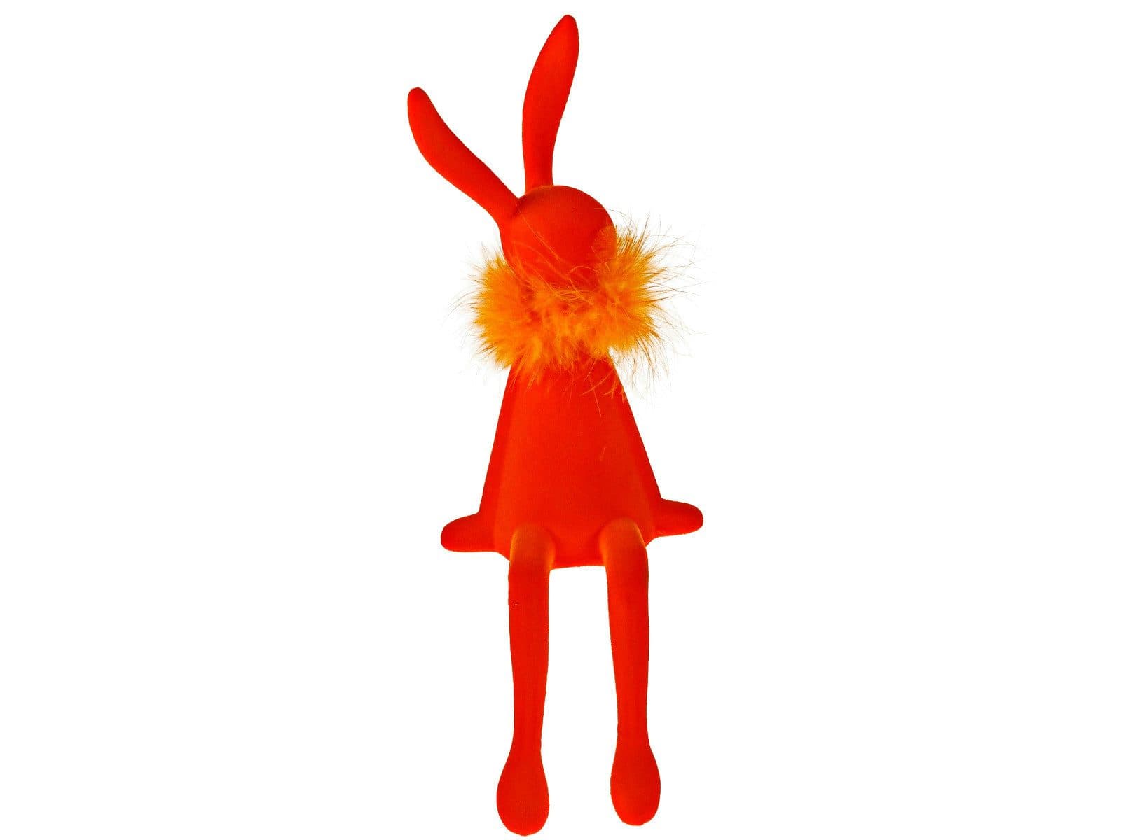 Werner Voß Dekofigur Hase mit Federboa Orange