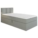 A&J MöbelLand Boxspringbett Einzelbett NASI mit Bettkasten & Topper Bild 2