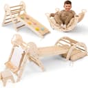 Goodevas Klettergerüst 5-in-1 Montessori Holz-Kletter-Set 5in1 für Kleinkinder 1-3 Jahre alt Bild 2