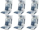 Gardissimo Hochlehnerauflage 6er Set Blau UV-beständig Bild 2