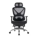FOXSPORT Bürostuhl Ergonomisch 4D-Armlehnen 3D-Kopfstütze Schwarz Bild 2