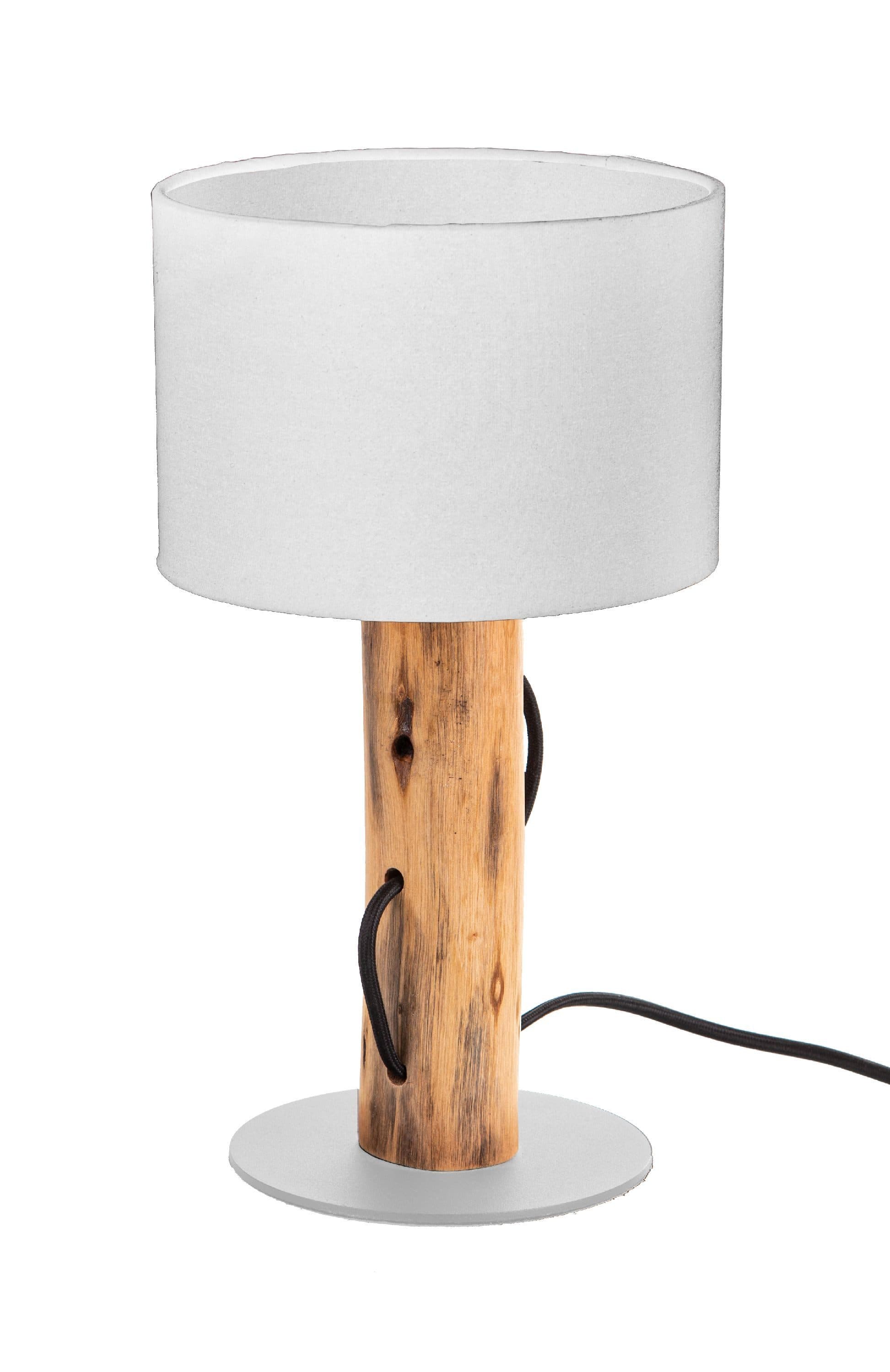 GLOBO Lighting Tischleuchte NORIN Braun Holz - Bild 2