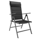 GARMIO Klappstuhl Gartenstuhl FLORENZ Schwarz Aluminium 7-fach verstellbar Bild 2