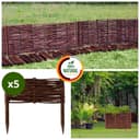 Floranica Weidenzaun Beeteinfassung Beetbegrenzung aus Weide Steckzaun Braun Bild 2