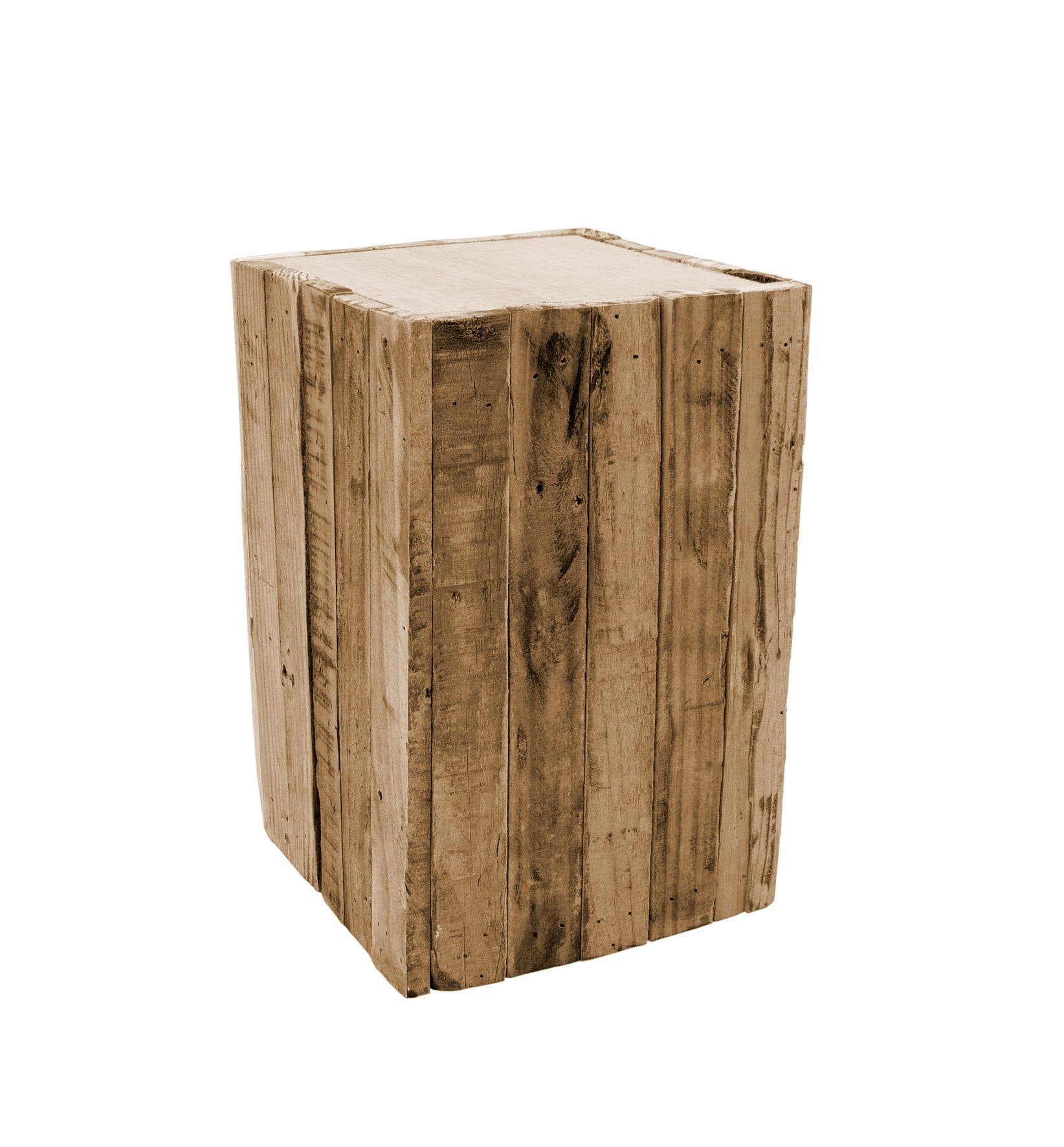 Spetebo Blumentisch Holz Sockel LEON - S Naturholz Dekorativ - Bild 2
