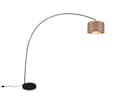 Trio Leuchten LED Bogenlampe XXL 210cm Höhe, Stoffschirm Taupe, Dimmfunktion Bild 2