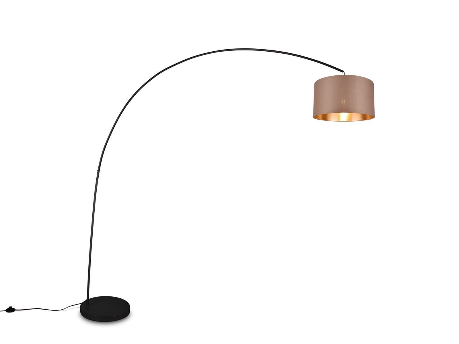 Trio Leuchten LED Bogenlampe XXL 210cm Höhe, Stoffschirm Taupe, Dimmfunktion - Bild 2
