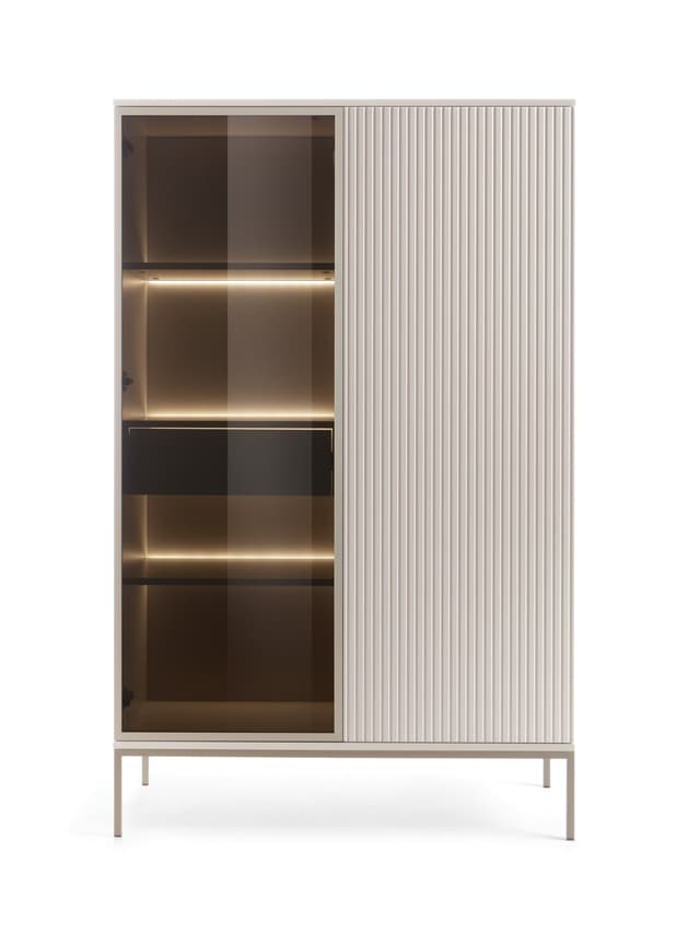 MOEBLO Highboard Sentino WTSZ104 LED Schlafzimmer Kommode mit Beleuchtung