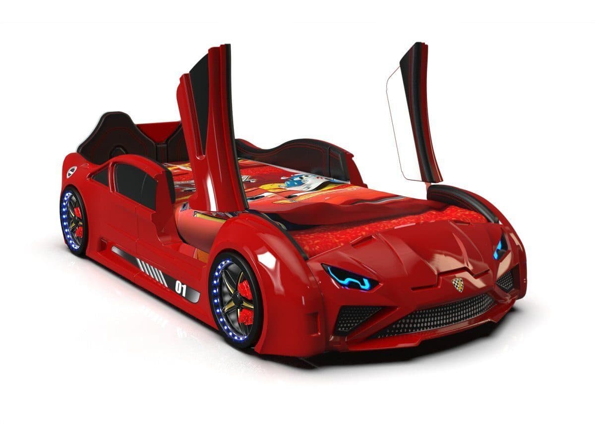 Aktürk Kinderbett Lambo Model mit Flügeltüren, Beleuchtung und Sound - Bild 2