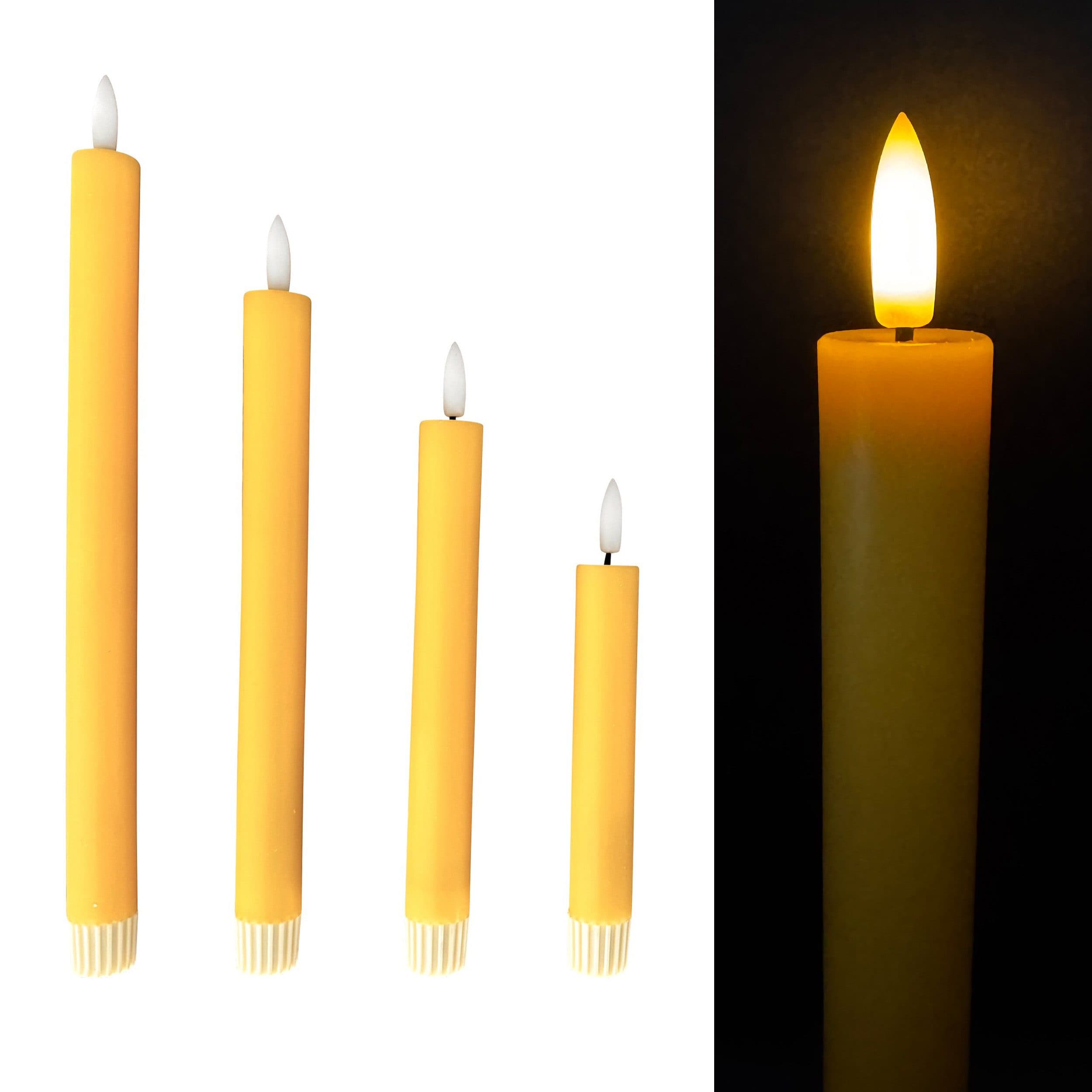 Online-Fuchs LED-Stabkerzen 4er Set mit Timer und Touch-Funktion