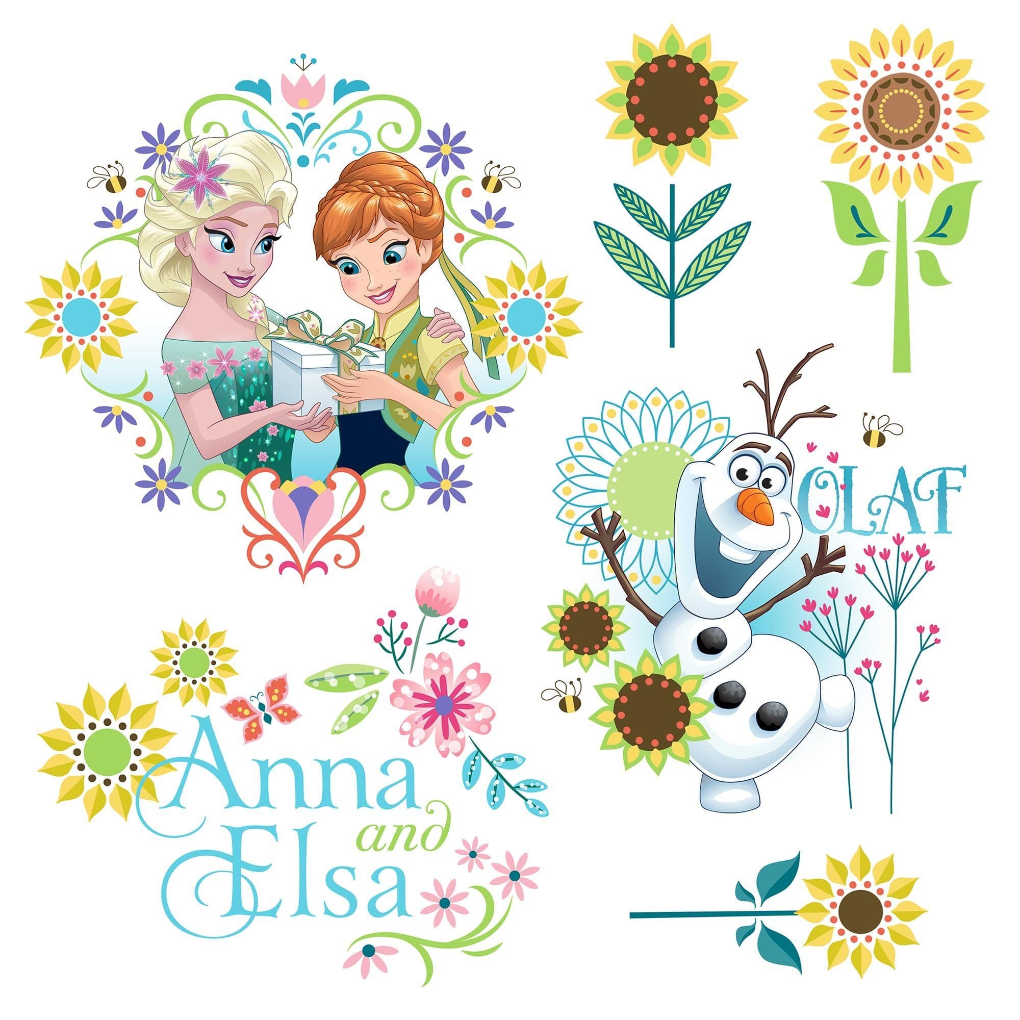 Komar Disney Fenstersticker Frozen Flower 31x31 cm 2 Bogen