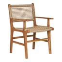Luxusbetten24 Gartenstuhl Capri mit Armlehne aus massivem Teakholz und PE-Rattan Bild 2