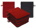 Betz Waschhandschuhe PREMIUM 100% Baumwolle 16x21 cm Rubinrot und Graphit Bild 2