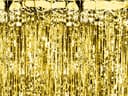 partydeco Lametta Vorhang Gold Folienvorhang Partydeko Bild 2