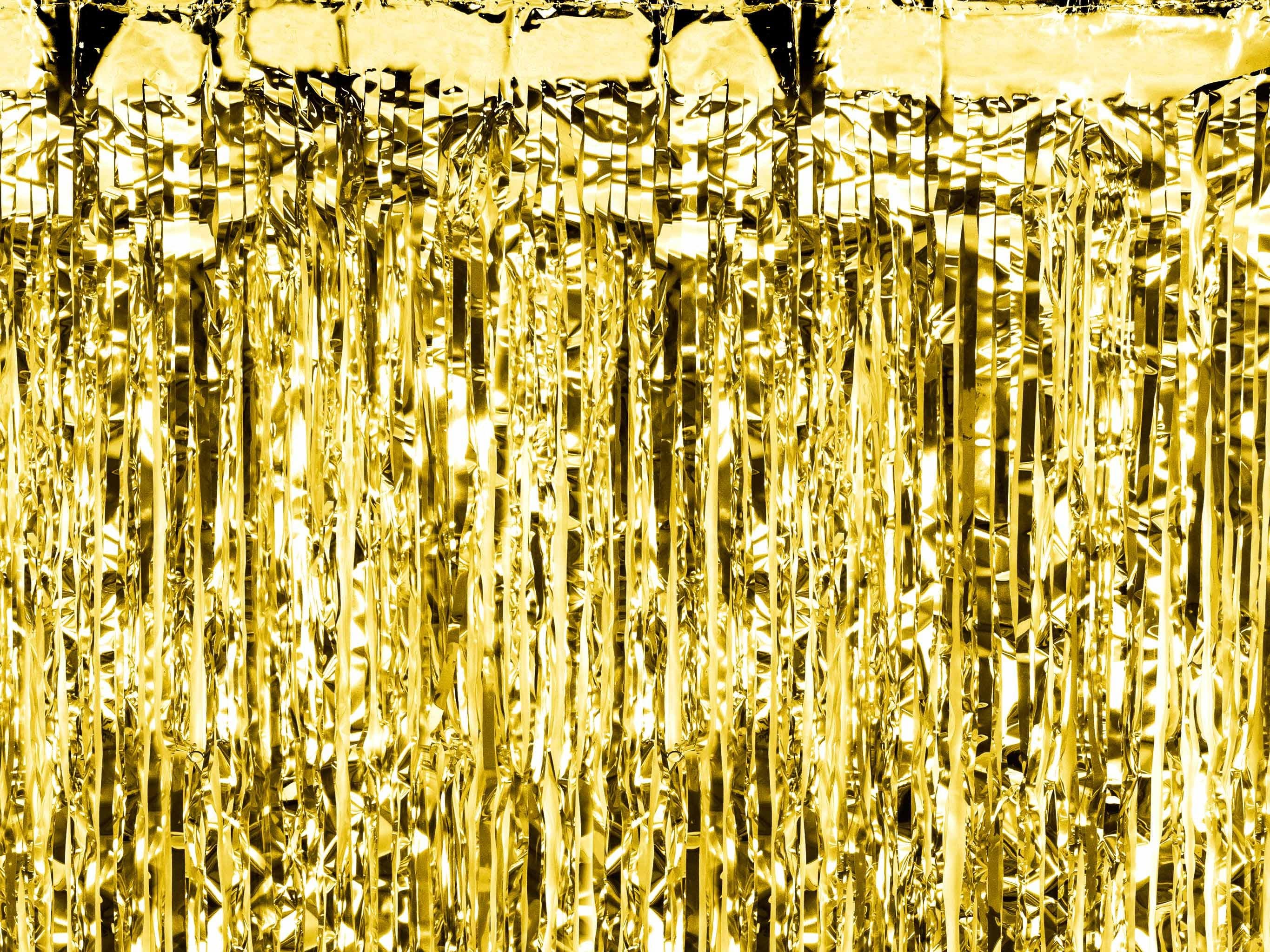 partydeco Lametta Vorhang Gold Folienvorhang Partydeko - Bild 2