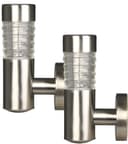 Luxform Solar-Außenwandleuchte Tacoma 2 Stück LED Edelstahl Silber Bild 2
