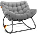 KESSER Schaukelstuhl Grau Poly Rattan mit Kippfunktion Bild 2