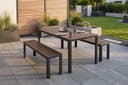 riess-ambiente Gartentisch DESIGNO 150cm Dunkelbraun Schwarz Aluminium Bild 2